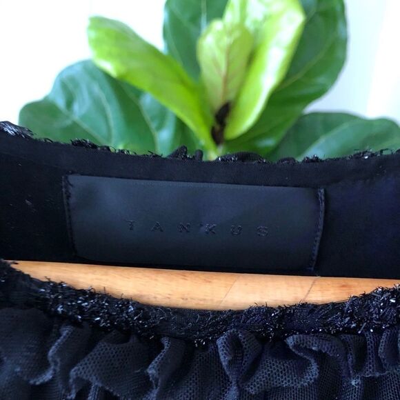 Kaylee Tankus Black Ruffle Sparkle Party Dress - Picture 6 of 6